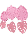 3 Large Monsteria Leaf Silicone Mold/Mat
