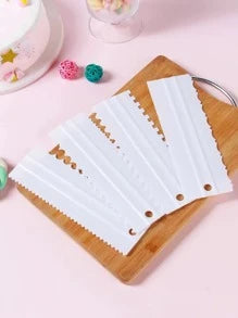 4pc Cake Comb Scraper Set