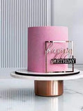 Modern Happy Birthday Topper - Pink