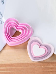 4pc Heart Shape Cookie Cutter Set