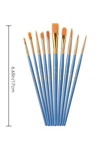 10pc Acrylic Paint Brush Set