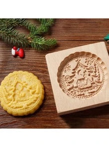 Christmas Tree Wooden Cookie Mold
