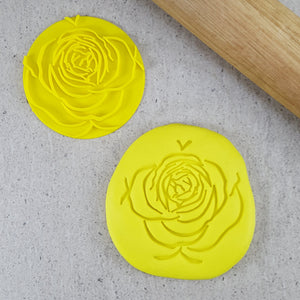 Custom Cookie Cutters - Rose Bloom Flower Embosser