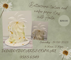 Buttercream Texture and Wafer Paper Class with Anita (Day Class) - 19th August 2023