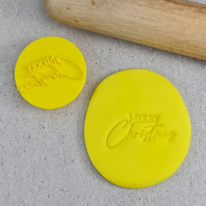 Custom Cookie Cutters - Merry Christmas Embosser V3