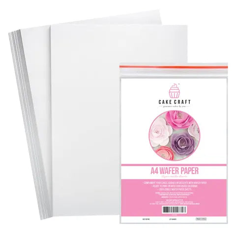 CAKE CRAFT | A4 WAFER PAPER | VANILLA | PACK OF 12