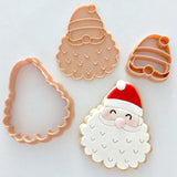 Custom Cookie Cutters - Santa Stamp and Cutter Set (Little Biskut)